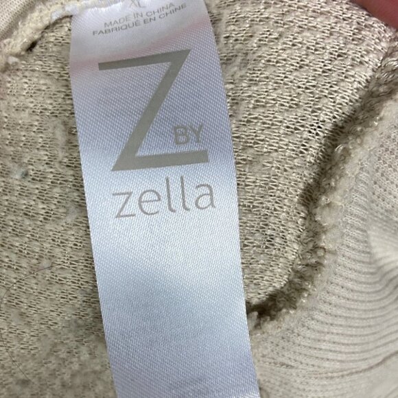 Nordstrom Zella Sherpa Fleece‎ Pullover Hoodie Size XL Beige Cream Sweater Hood - Picture 6 of 11